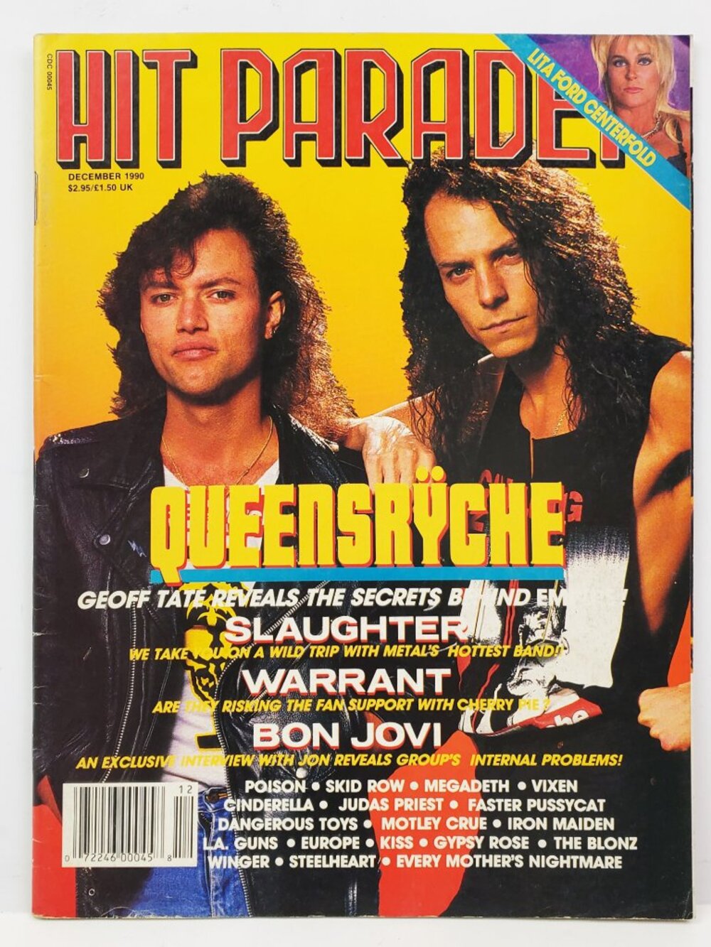 Hit Parader Magazine Vintage 1990 Queensryche Iron Maiden Judas Priest Anthrax